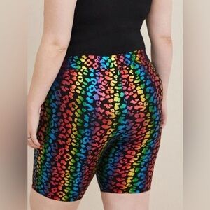 Torrid Multicolor Leopard Print Bike Shorts